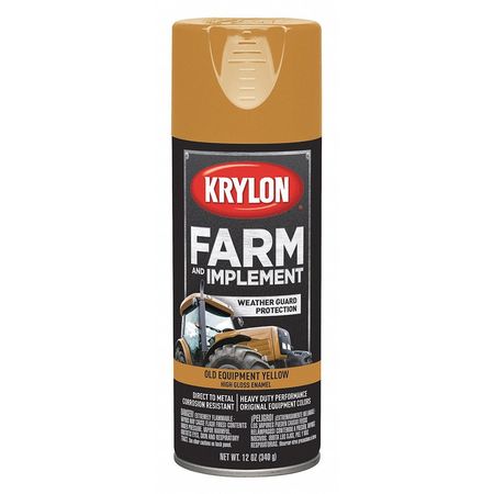 Krylon Spray Paint, Old Equipment Yellow, High Gloss, 12 oz K01953008