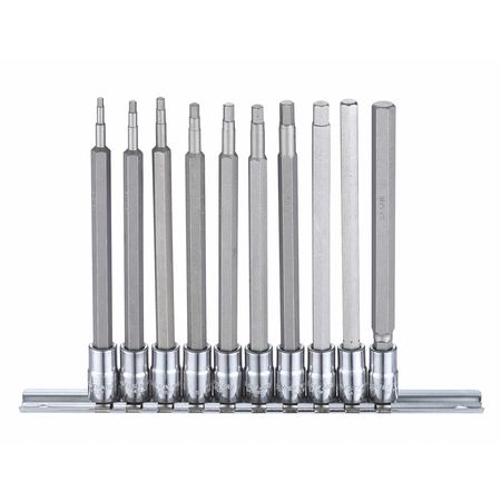 WESTWARD 1/4" Drive Socket Bit Set, SAE, 7 pcs 54TL91