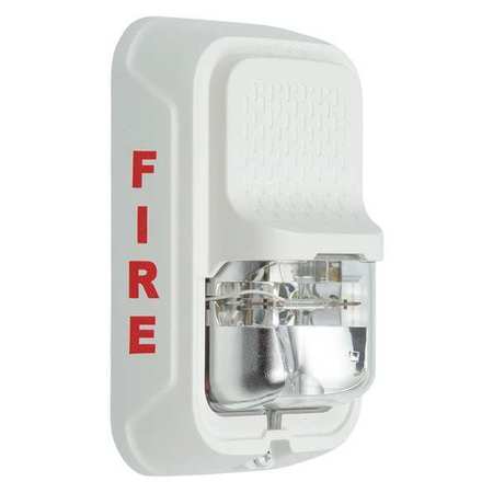 System Sensor Compact Strobe, Marked Fire Strobe, White SGWL