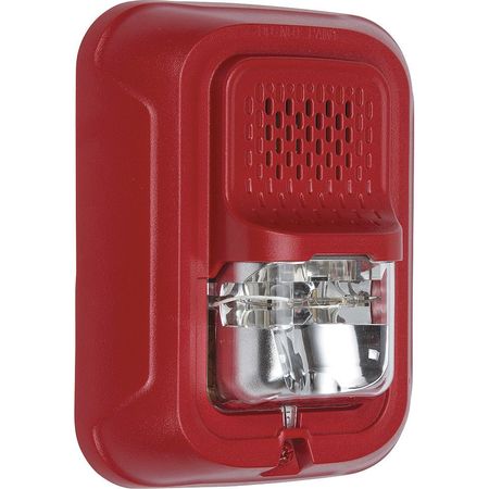 SYSTEM SENSOR Chime Strobe, Unmarked, Red CHSRL