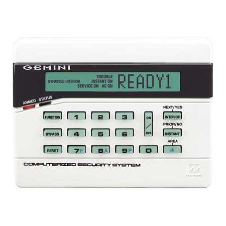 NAPCO Intrusion System Keypads, 5-7/8" W, LCD GEM-RP2ASE2