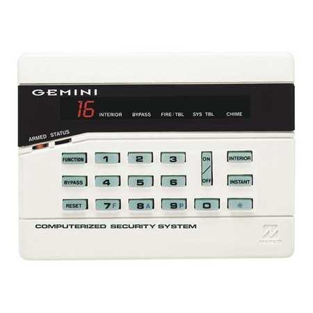 Napco Intrusion System Keypads, 5-7/8" W, LED GEM-RP3DGTL