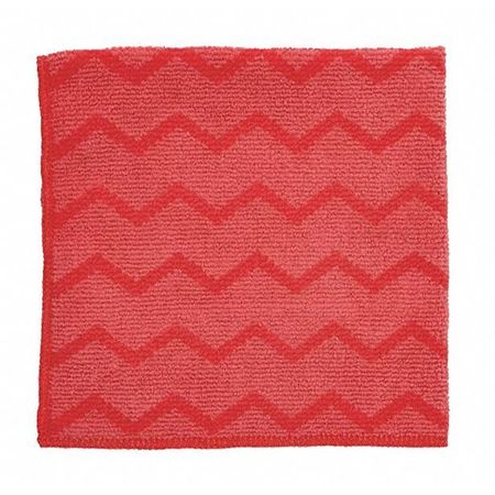 RUBBERMAID COMMERCIAL Microfiber Cloth Wipe 16" x 16", Red fgq62000rd00