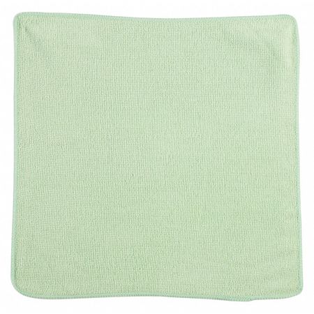 RUBBERMAID COMMERCIAL Microfiber Cloth Wipe 12" x 12", Green, 24PK 1820578