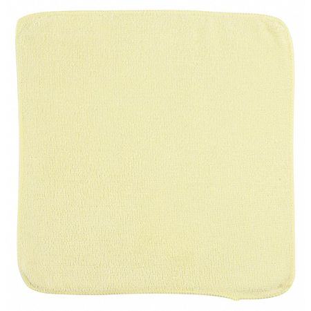 RUBBERMAID COMMERCIAL Microfiber Cloth Wipe 12" x 12", Yellow, 24PK 1820580