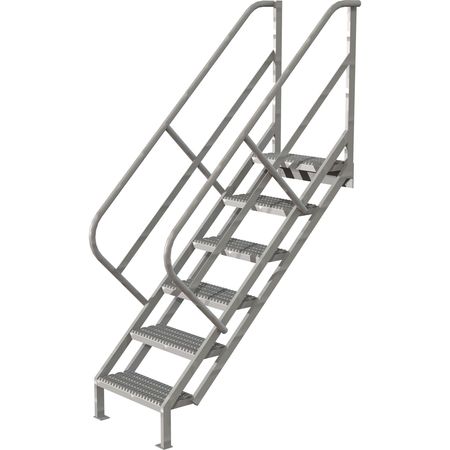 TRI-ARC 95 in Stair Unit, Steel, 6 Steps, Gray Powder Coated Finish, 450 lb Load Capacity WISS106242