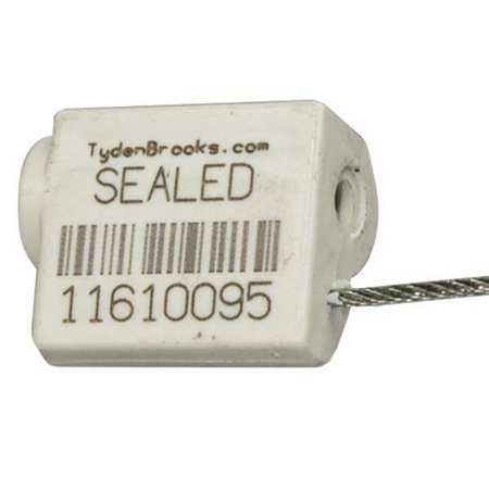 Tydenbrooks EZ Loc Plus ABS/Zinc Cable Seal, White, 12" L, PK100 V47140121-10-GRAI
