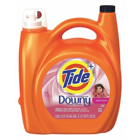 Tide Liquid Laundry Detergent, 138 oz Jug, Liquid, April Fresh, Blue, 4 PK 87456