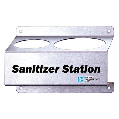 BEST SANITIZERS 6-13/32"H x 9-3/4"W x 6-13/64" D, Wall Mounting Bracket for Wipe Canister and Quart Bottle USP10256