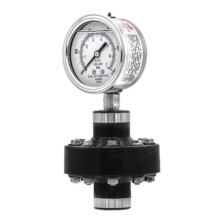 PIC GAUGES Pressure Gauge, 0 to 100 psi, 1/2 in FNPT, Silver 301L254E/CPTP200