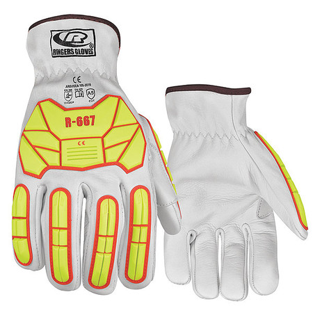 RINGERS GLOVES Impact Resistant Gloves, L, PR 667