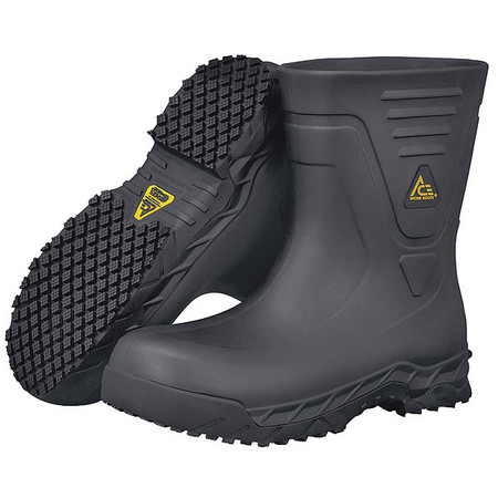 Shoes For Crews Rubber Boots, Black, 11, Unisex, 10" H, PR 885999105048