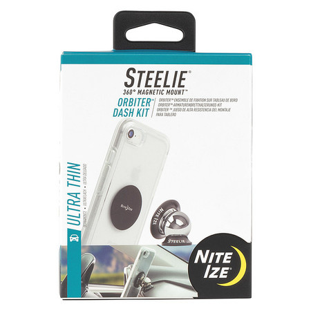 NITE IZE Cell Phone Car Mount Kit, Black/Silver STODK-01-R8