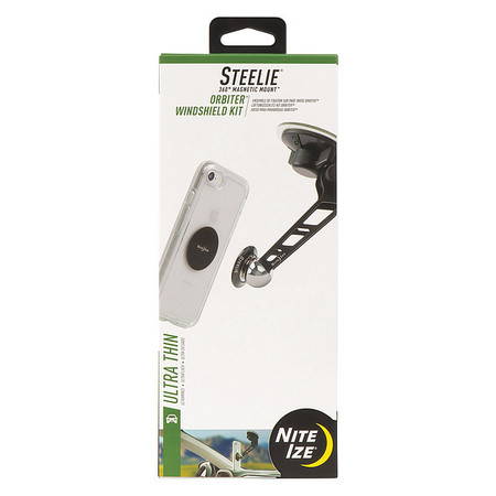 Nite Ize Cell Phone Car Mount Kit, Black/Silver STOWK-01-R8