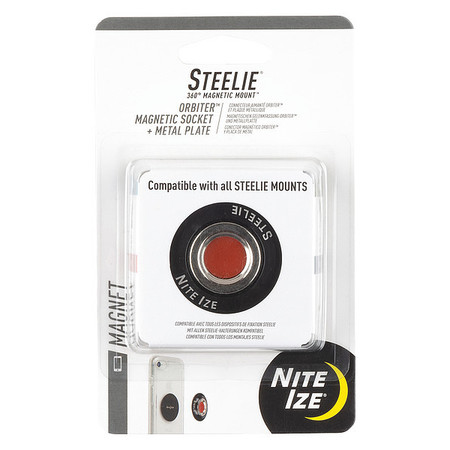 NITE IZE Cell Phone Car Mount Kit, Black/Silver STO-01-R7