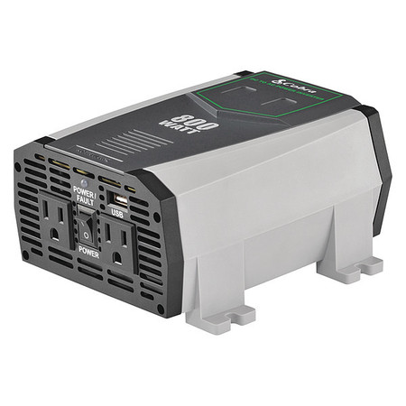 Cobra Electronics Inverter, Modified Sine Wave, 1600W Peak, 2 Outlets CPI890