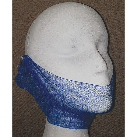 Keystone Safety Beard Cover, Polypropylene, Blue, PK100 POWER HOLD BEARD HD-MD-BLUE