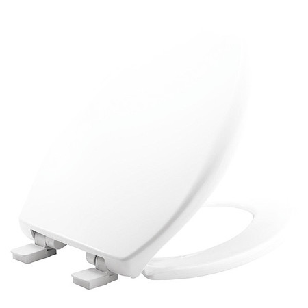Bemis Toilet Seat, With Cover, Plastic, Elongated, White GR1200E4 000