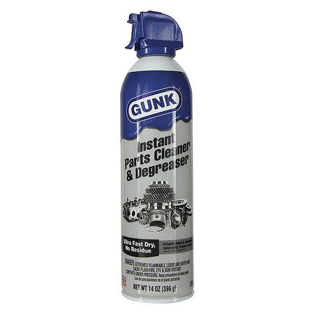GUNK Instant Parts Cleaner & Degreaser Cleaner/Degreaser, 14 oz Aerosol Spray Can, Ready to Use PCD14T