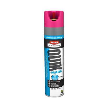 Krylon Industrial Inverted Marking Paint, 25 oz., Fluorescent Pink, Water -Based QT0361200