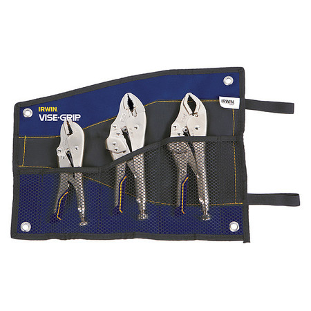 IRWIN 3 Piece Fast Release Locking Pliers Set Ergonomic Handle IRHT82591