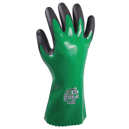 Showa 12" Chemical Resistant Gloves, Nitrile, XL, 1 PR 379XL-10