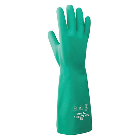 SHOWA 15" Chemical Resistant Gloves, Nitrile, XL, 1 PR 737-10