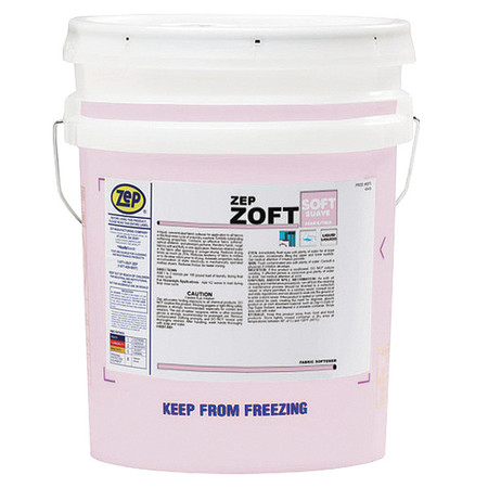 ZEP High Efficiency Fabric Softener, 5 gal Pail, Liquid, Pleasant Citrus, Pink 131935