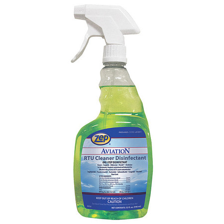 ZEP Disinfectant Cleaner, Trigger Spray Bottle, Pleasant, 12 PK H02501