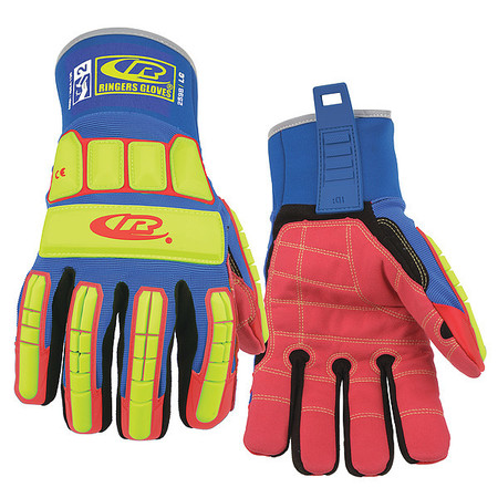 RINGERS GLOVES Impact Resistant Gloves, Blue, XL, PR 259B