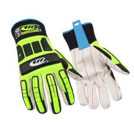 ANSELL Impact Resistant Gloves, Green, M, PR 261