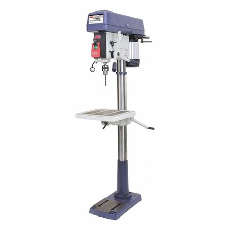 Dayton Floor Drill Press, Belt Drive, 1 hp, 120/240 V, 17 in Swing, 16 Speed 54ZW31