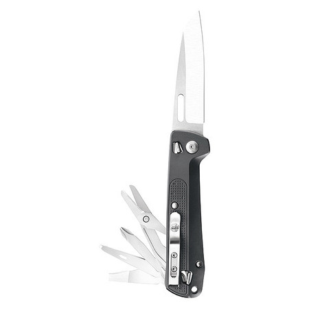 LEATHERMAN Folding Knife, 9 Functions, Fold Open, Multi Tool Series: FREE(TM) 832665