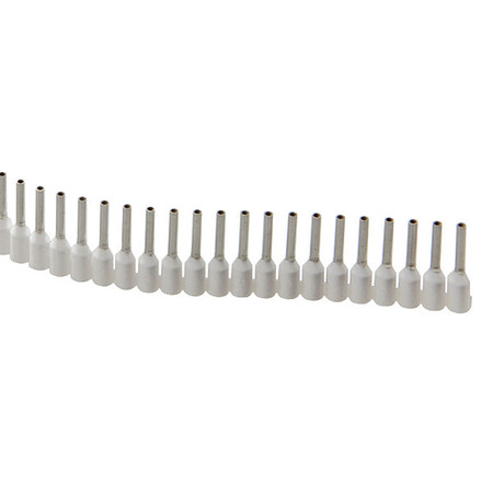 JOKARI Ferrules Strips, 8mm, 0.5mm, White, PK500 60150