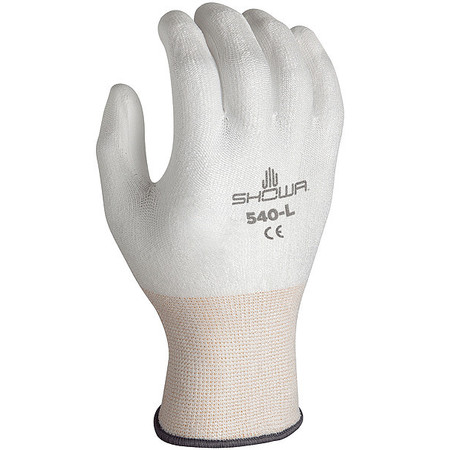 SHOWA VF, Coated Gloves, White, XL, 43FH33, PR 540XL-V