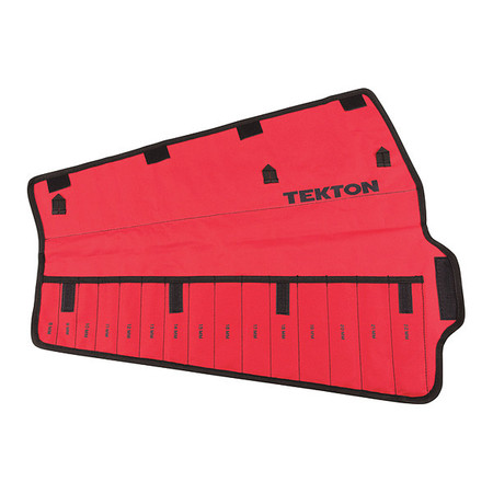 Tekton Combination Wrench Pouch, 8-22mm 15 Tool, Woven Polyester Fabric, 15 Pockets ORG27415