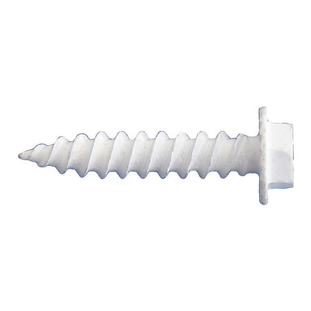 DAGGERZ Sheet Metal Screw, #10 x 2 in, Dagger-Guard Steel Hex Head Hex Drive, 2500 PK SMCT10208WHT