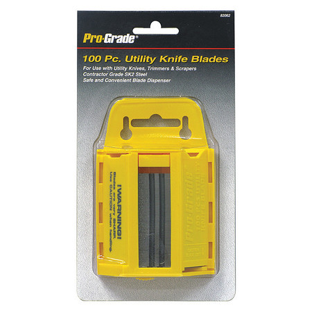 PRO-GRADE TOOLS Knife Blade Pack  100Pc.Utility, Utility, General Purpose 82062