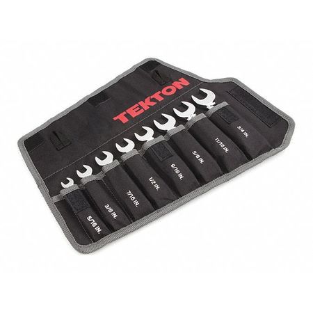 TEKTON Stubby Combination Wrench Set with Pouch, 8-Piece (5/16-3/4 in.) WRN01086