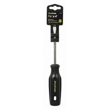 PRO-GRADE TOOLS Slotted Screwdriver, 1/4x4" 17010