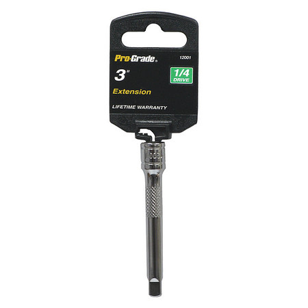 PRO-GRADE TOOLS Extension, 1/4"Dr., 3" 12001