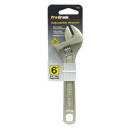 PRO-GRADE TOOLS Adjustable Wrenches, 6" 15006