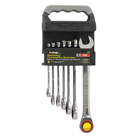 PRO-GRADE TOOLS Sae Wrench, Sets, 7 pcs. 18050