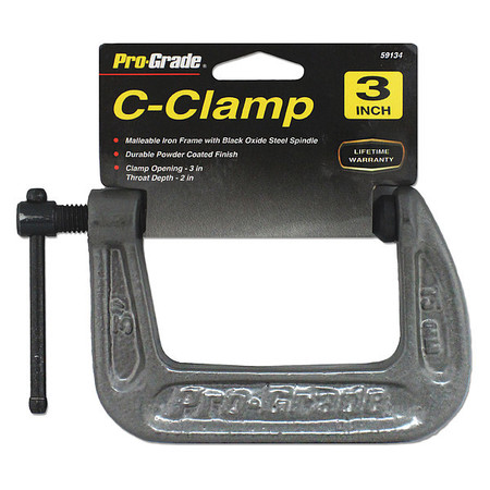 PRO-GRADE TOOLS C-Clamp, 3x2" 59134