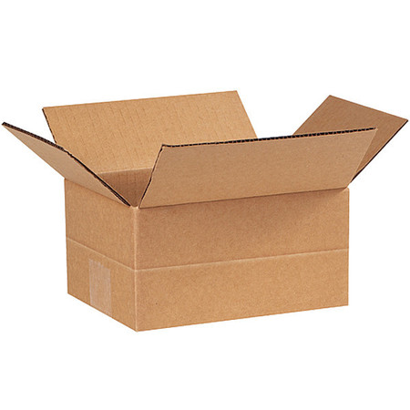 PARTNERS BRAND Multi-Depth Corrugated Boxes, 8" x 6" x 4", Kraft, 25/Bundle MD864