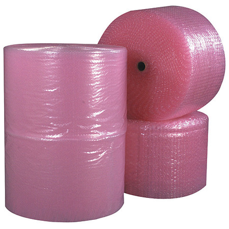 PARTNERS BRAND Perforated Anti-Static Air Bubble Rolls, 3/16" x 12" x 750', Pink, 4/Bundle BW316S12ASP