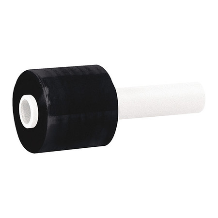 PARTNERS BRAND Colored Extended Core Bundling Stretch Film, 3" x 80 Gauge x 1000', Black, 18/Case TNBEC303BLK