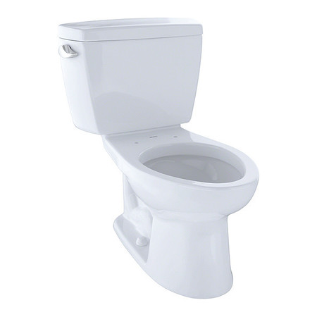 Toto Toilet, 1.28 gpf, E-Max, Floor Mount, Elongated, Cotton CST744EL#01