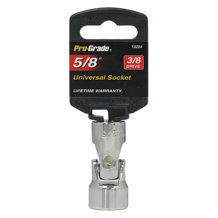 PRO-GRADE TOOLS Socket, 3/8"Dr., 5/8", Universal 13224