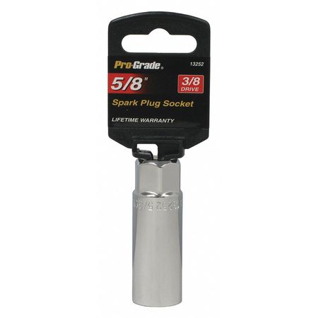 PRO-GRADE TOOLS Socket, 3/8"Dr., 5/8" Spark Plug 13252